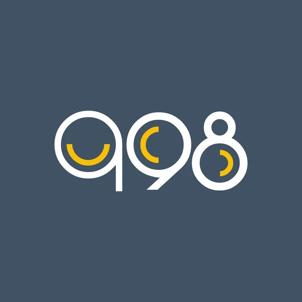 Ontwerp van digitale logo Q98 — Stockvector