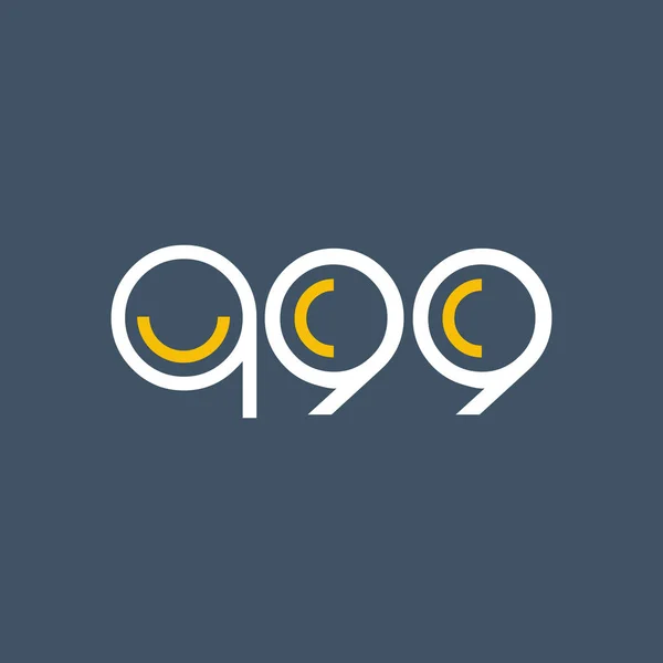 Design digitális logó Q99 — Stock Vector
