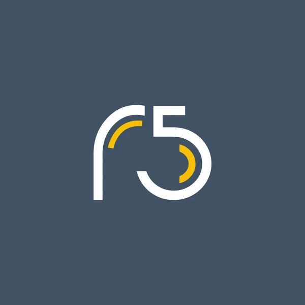 Cijfer en letter logo R5 — Stockvector