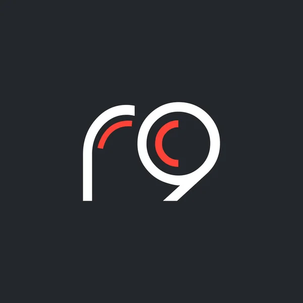 Cijfer en letter logo R9 — Stockvector