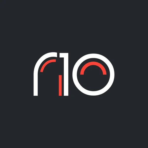 Logotipo de número y letra R10 — Archivo Imágenes Vectoriales