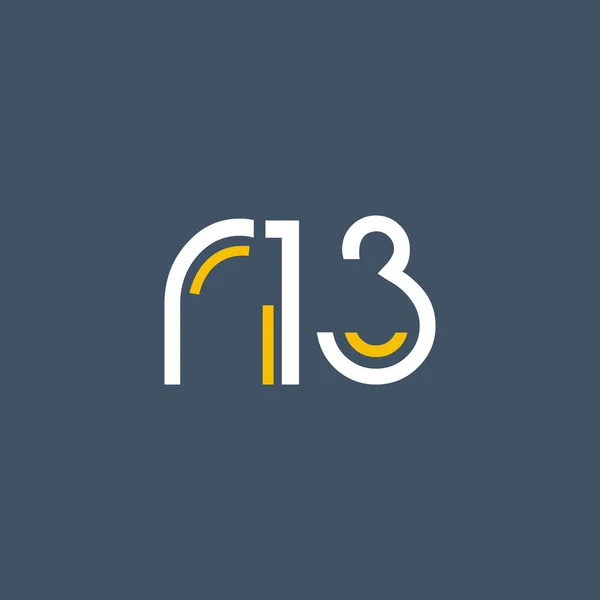 Logotipo de número y letra R13 — Archivo Imágenes Vectoriales