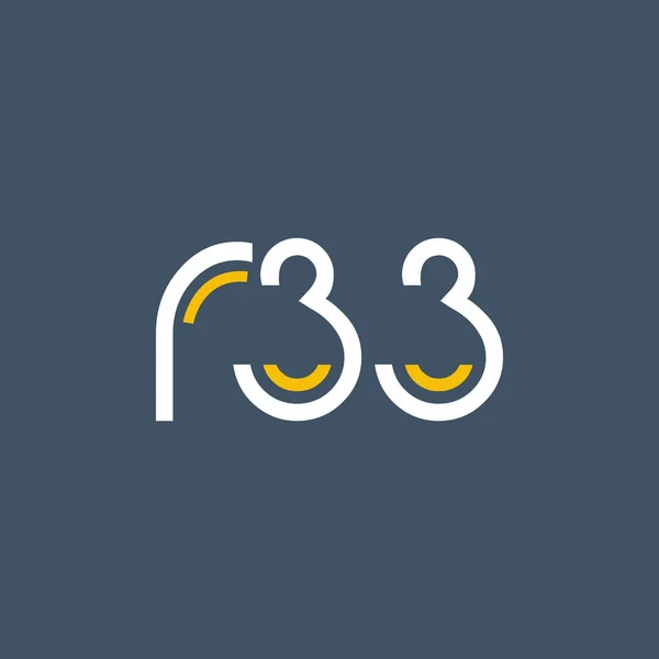 Sayı ve harf logo R33 — Stok Vektör