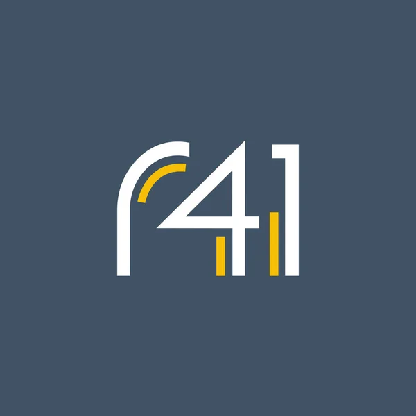 Cijfer en letter logo R41 — Stockvector