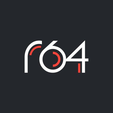 Sayı ve harf logo R64