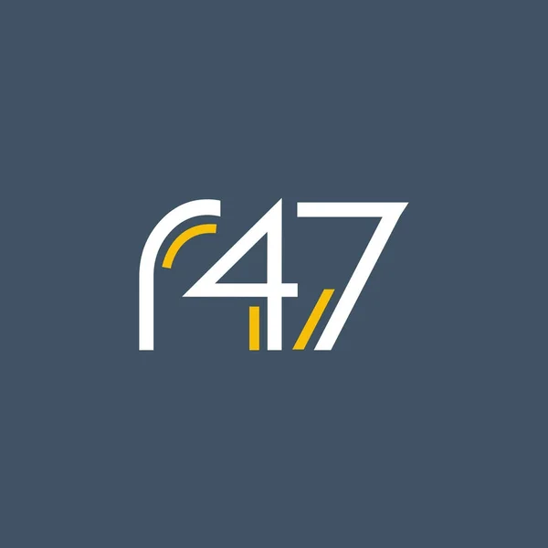 Logo numérique et lettre R47 — Image vectorielle