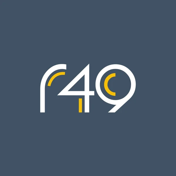 Sayı ve harf logo R49 — Stok Vektör