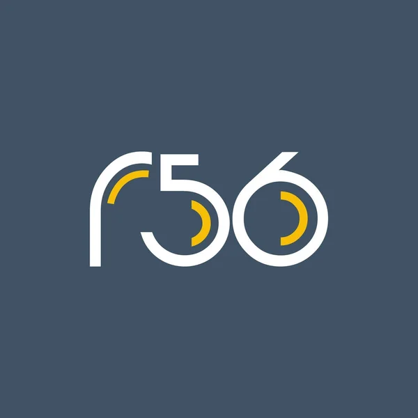 Szám és betű logó R56 — Stock Vector