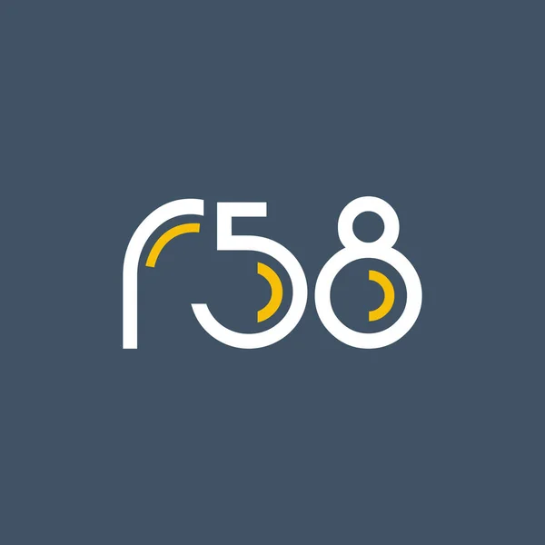 Numer i list logo R58 — Wektor stockowy