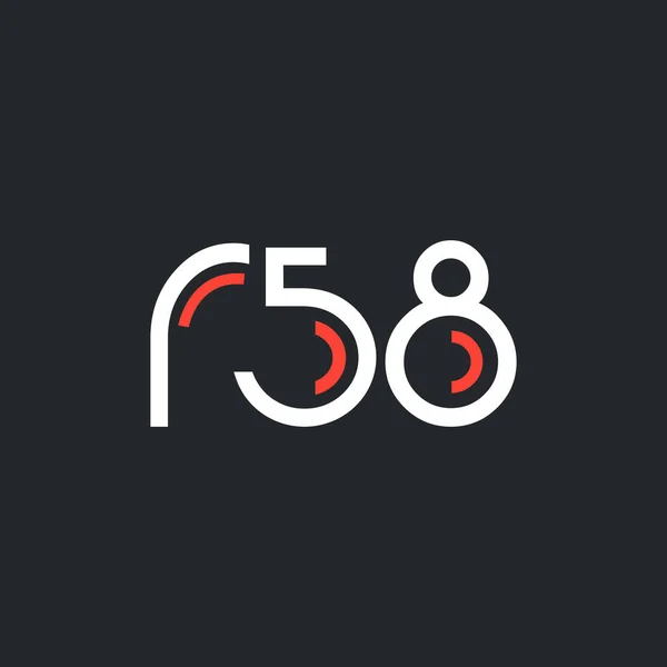 Cijfer en letter logo R58 — Stockvector