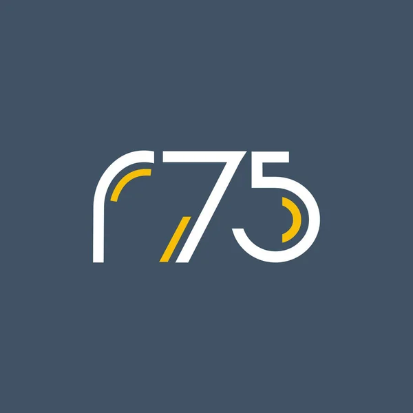 数字和字母徽标 R75 — 图库矢量图片