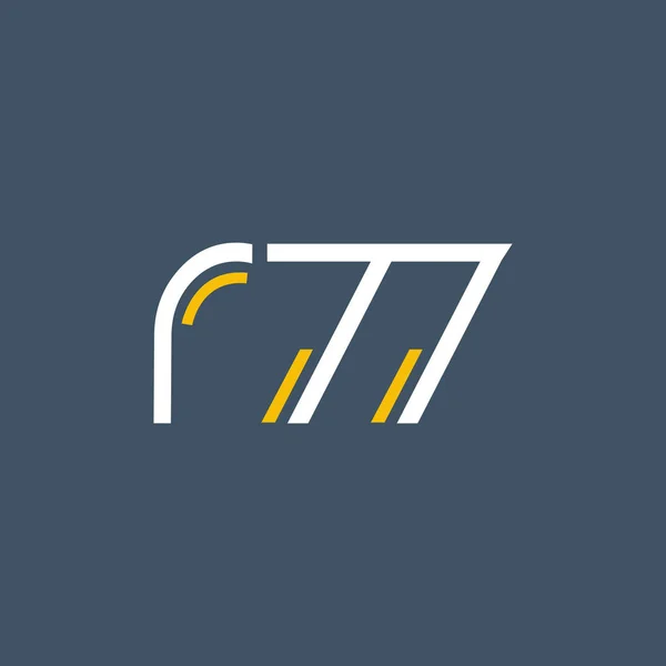 Logo numérique et lettre R77 — Image vectorielle