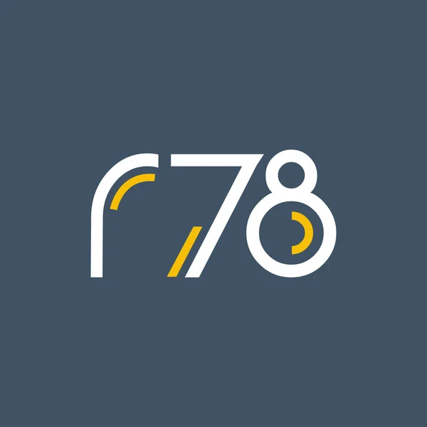 数字和字母徽标 R78 — 图库矢量图片