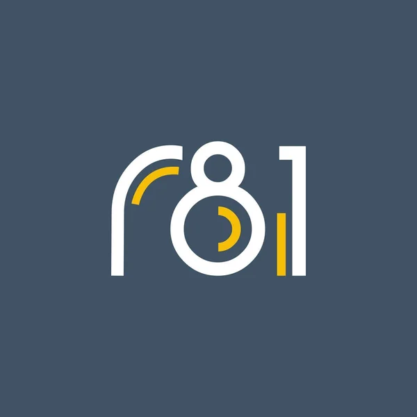 Номер и логотип буквы R81 — стоковый вектор