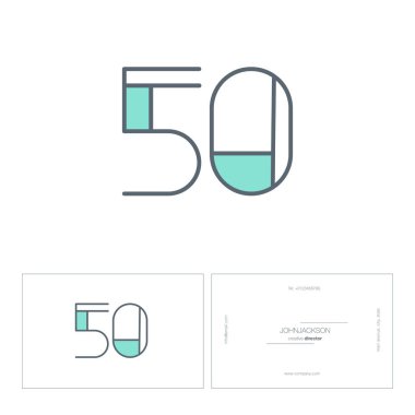 Dijital numara logo 50