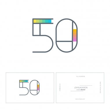 Dijital numara logo 50