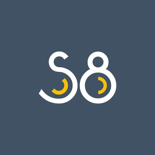 디지털 로고 S8의 디자인 — 스톡 벡터