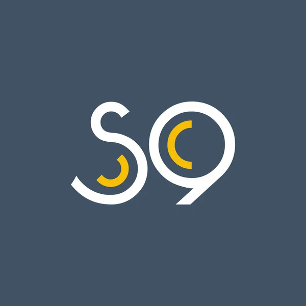 디지털 로고 S9의 디자인 — 스톡 벡터