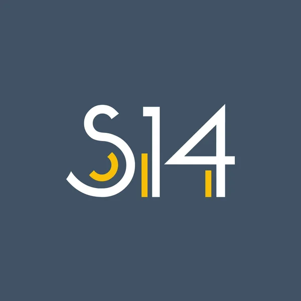 Ontwerp van digitale logo S14 — Stockvector