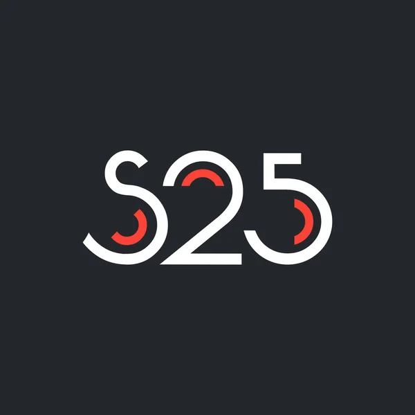 Design do logotipo digital S25 —  Vetores de Stock