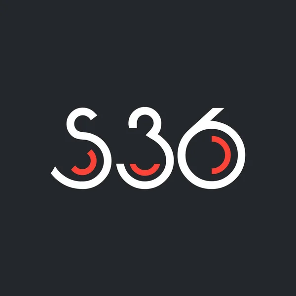 Design do logotipo digital S36 —  Vetores de Stock