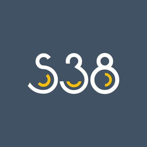 Cijfer en letter logo s38 — Stockvector