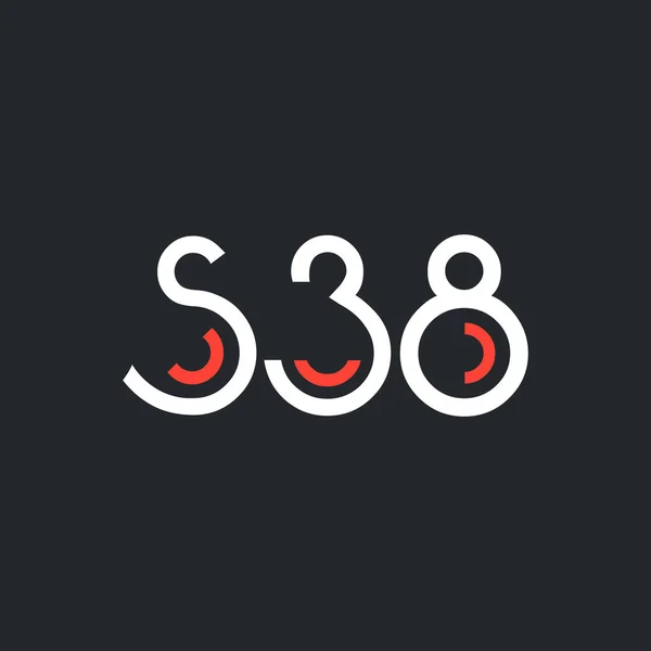 Design do logotipo digital S38 —  Vetores de Stock