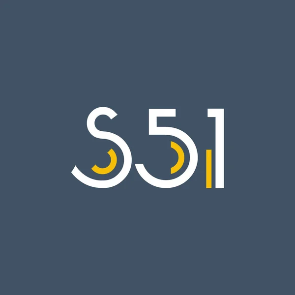 Logotipo de número e letra s51 —  Vetores de Stock