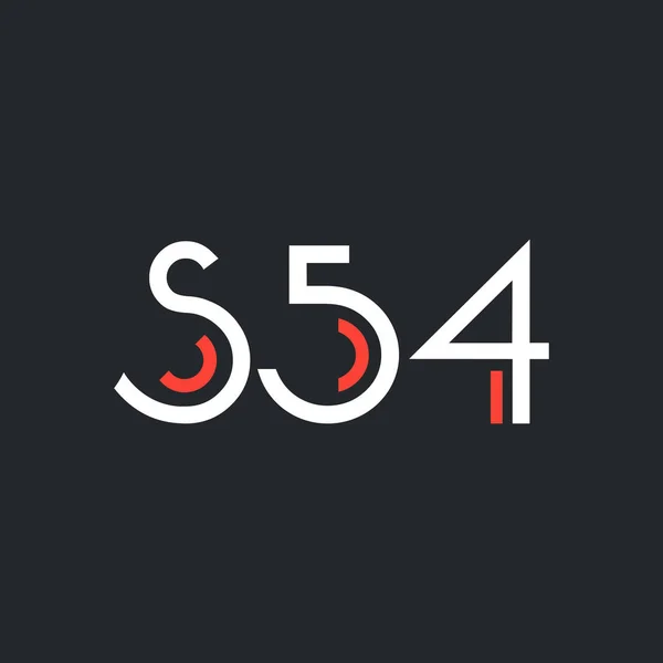 Design of digital logo S54 — Stock Vector