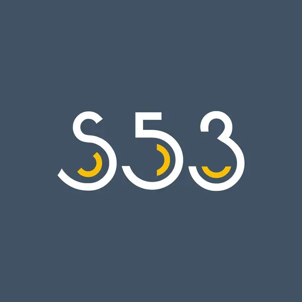 Cijfer en letter logo s53 — Stockvector
