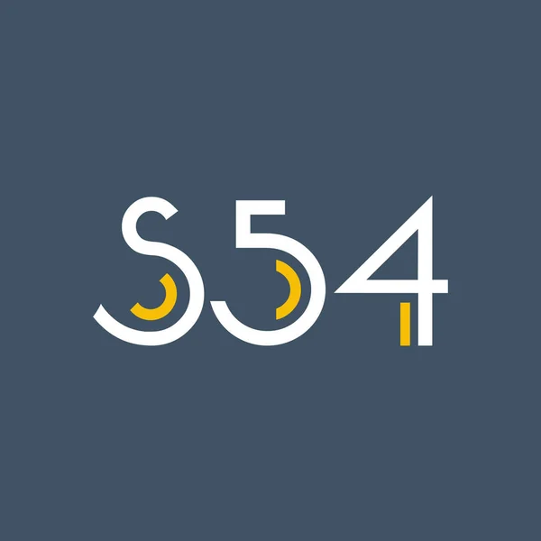 Cijfer en letter logo s54 — Stockvector