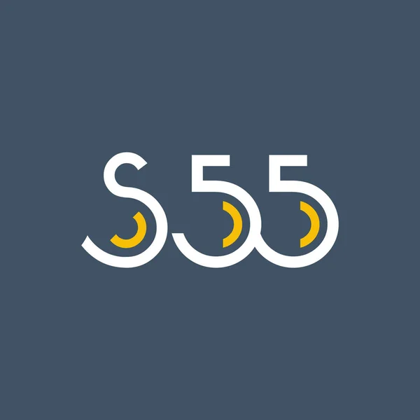Cijfer en letter logo s55 — Stockvector