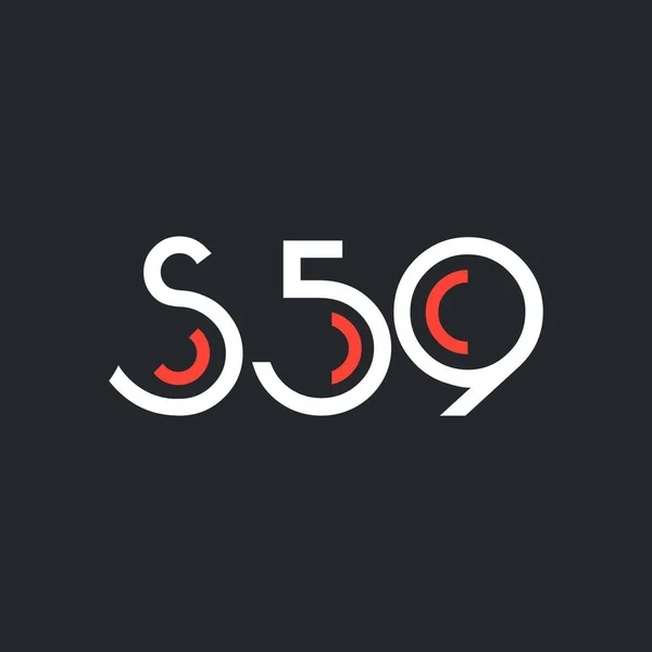 Progettazione del logo digitale S59 — Vettoriale Stock