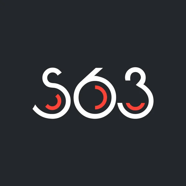 Cijfer en letter logo s63 — Stockvector