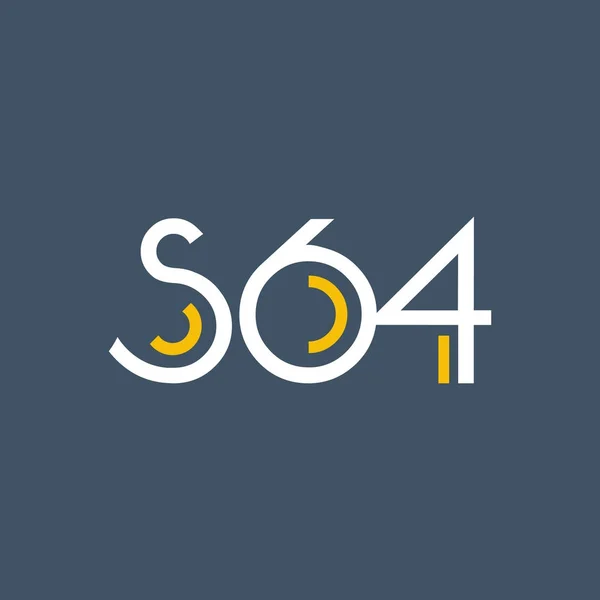 Logotipo de número e letra s64 —  Vetores de Stock