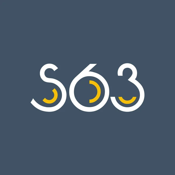 Количество и буква логотипа s63 — стоковый вектор