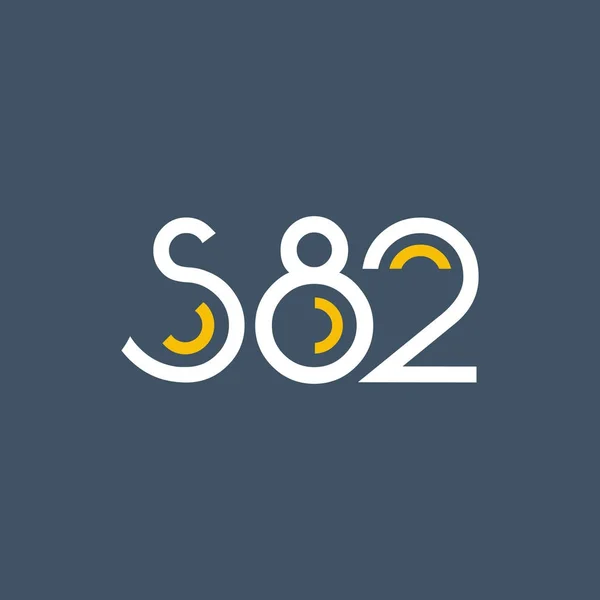 Zahl und Buchstabe Logo s82 — Stockvektor