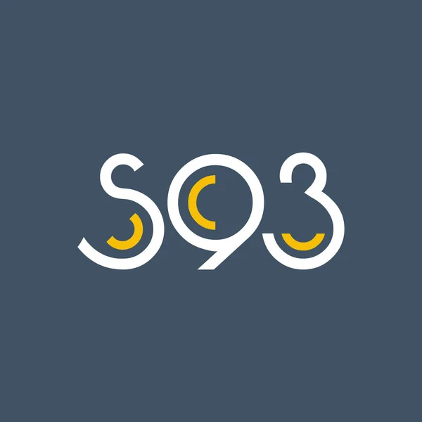 Número e logótipo da letra s93 —  Vetores de Stock