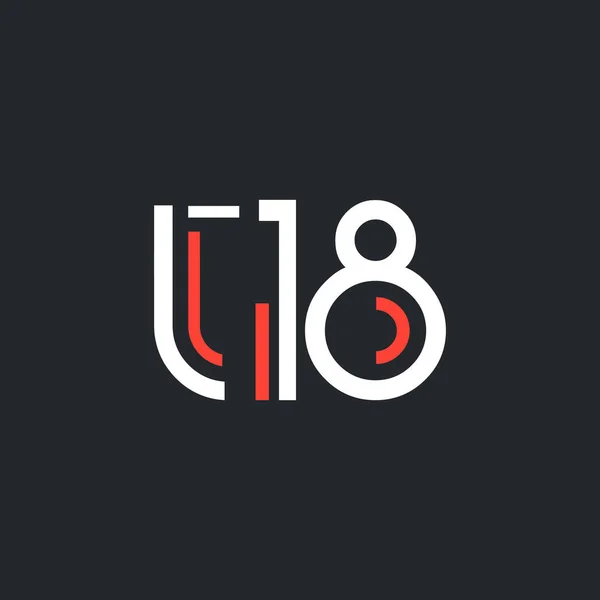Αριθμό και το γράμμα t18 λογότυπο — Διανυσματικό Αρχείο