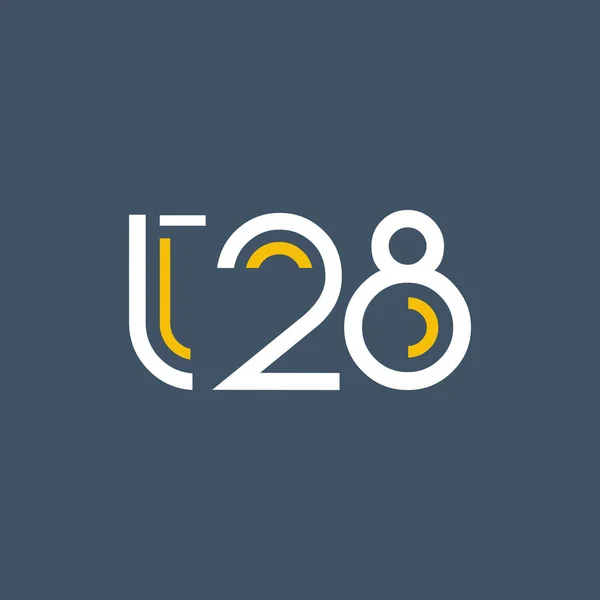 Logo numérique et lettre t28 — Image vectorielle