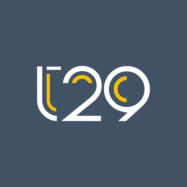 Номер и логотип буквы t29 — стоковый вектор