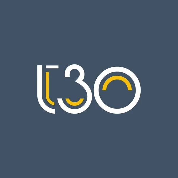 Номер и логотип буквы t30 — стоковый вектор