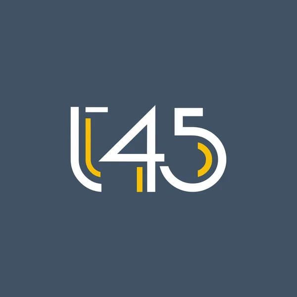 Cijfer en letter logo t45 — Stockvector
