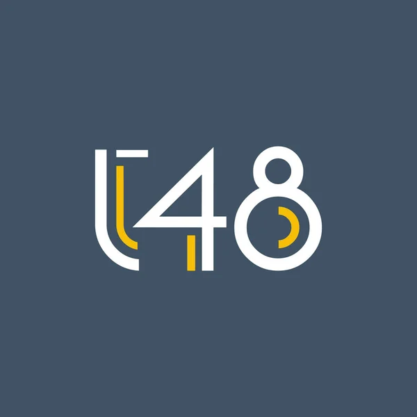 Sayı ve harf logo t48 — Stok Vektör