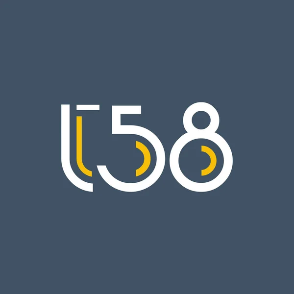 Cijfer en letter logo t58 — Stockvector