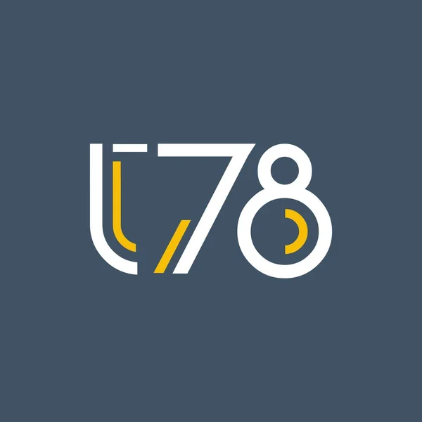 Номер і літера логотип Т78 — стоковий вектор