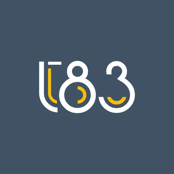 Номер и логотип буквы t83 — стоковый вектор