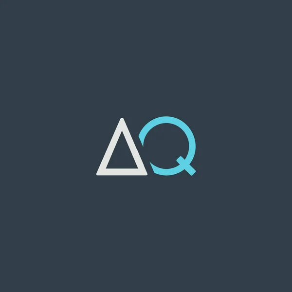 字母与阿 Q 公司徽标 — 图库矢量图片