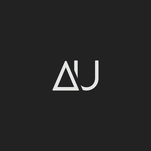 Letters A & U bedrijf Logo — Stockvector