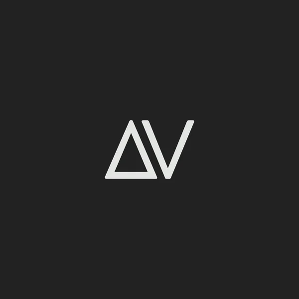 Letras A & V empresa Logo — Vetor de Stock